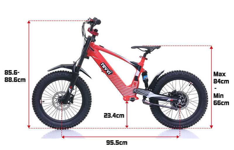 Revvi 18" kids Electric Motor Bike Black