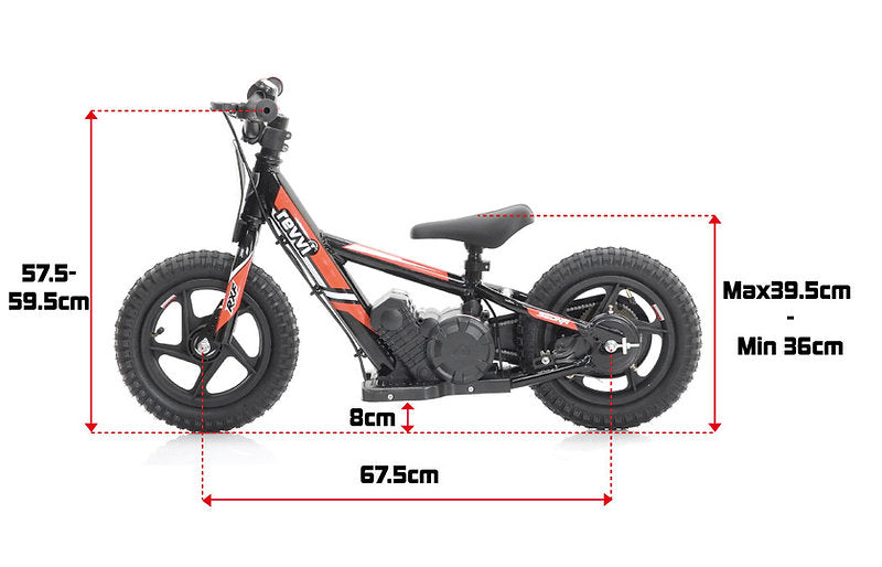 Revvi 12" Kids Electric Balance Bike Pink