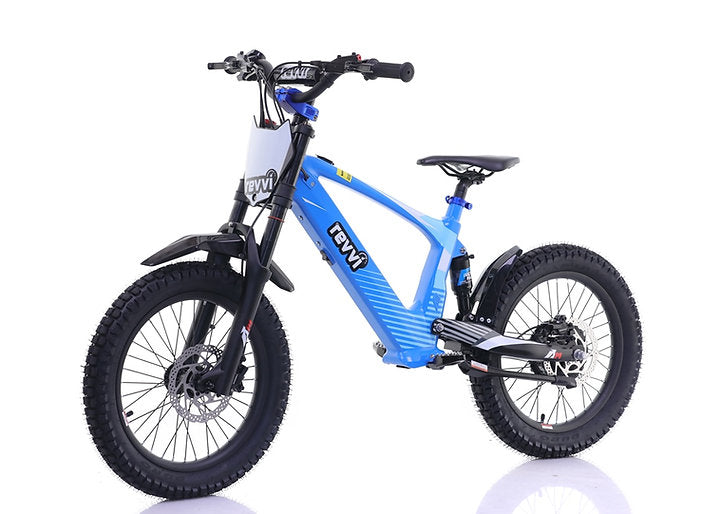 Revvi 18" kids Electric Motor Bike Blue