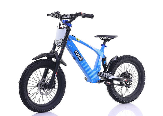 Revvi 18" kids Electric Motor Bike Blue