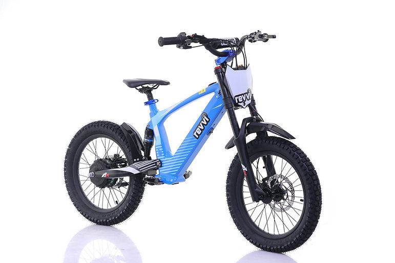 Revvi 18" kids Electric Motor Bike Blue