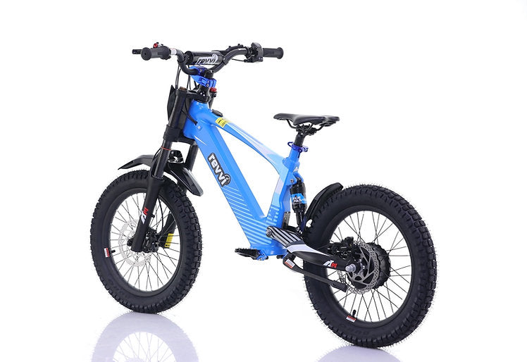 Revvi 18" kids Electric Motor Bike Blue