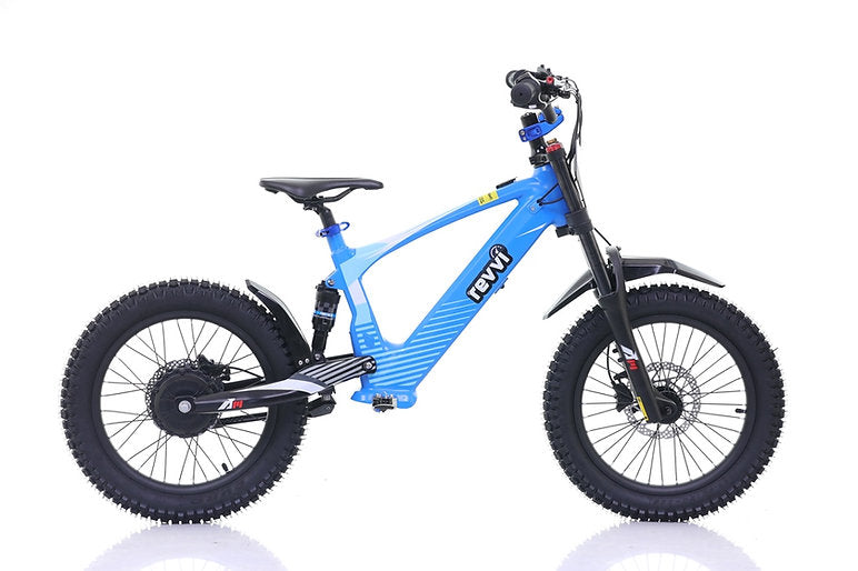 Revvi 18" kids Electric Motor Bike Blue