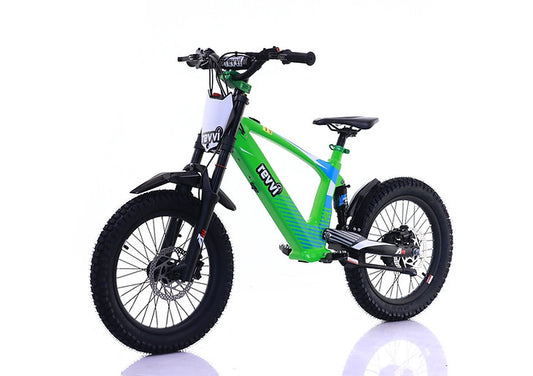 Revvi 18" kids Electric Motor Bike Green