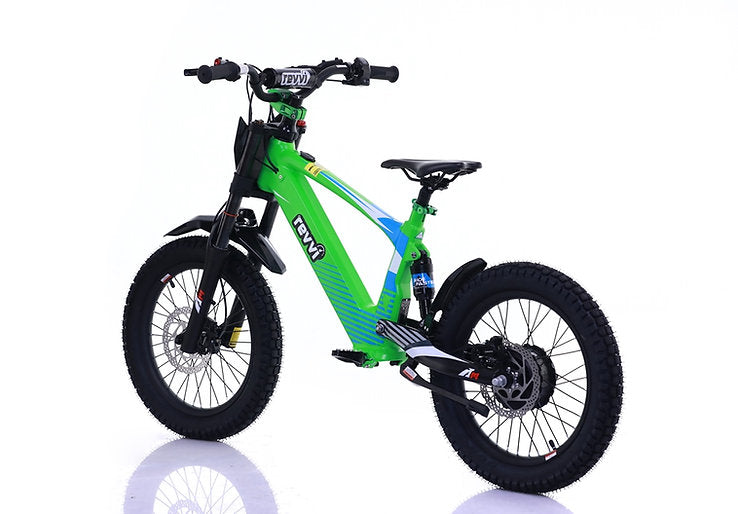 Revvi 18" kids Electric Motor Bike Green