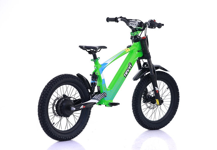 Revvi 18" kids Electric Motor Bike Green