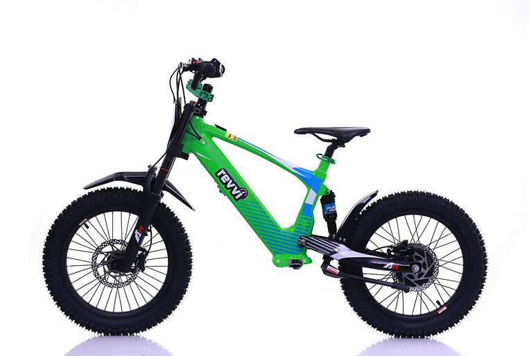 Revvi 18" kids Electric Motor Bike Green