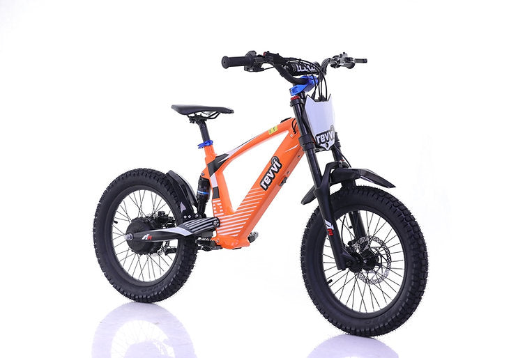Revvi 18" kids Electric Motor Bike Orange
