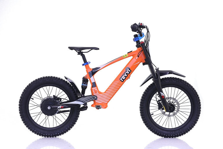 Revvi 18" kids Electric Motor Bike Orange