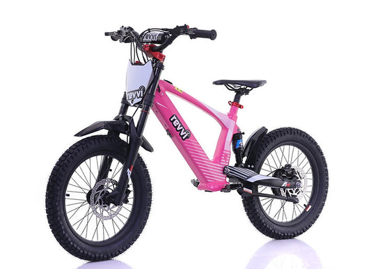 Revvi 18" kids Electric Motor Bike Pink