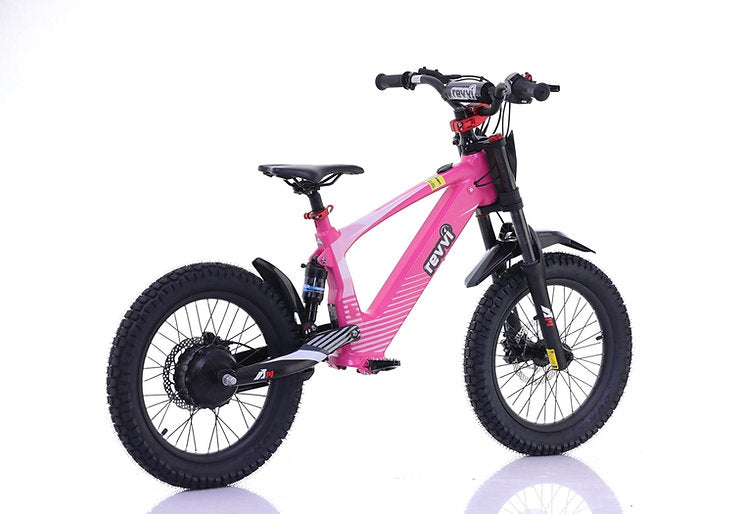 Revvi 18" kids Electric Motor Bike Pink