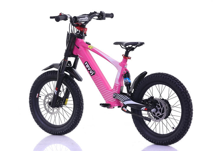 Revvi 18" kids Electric Motor Bike Pink