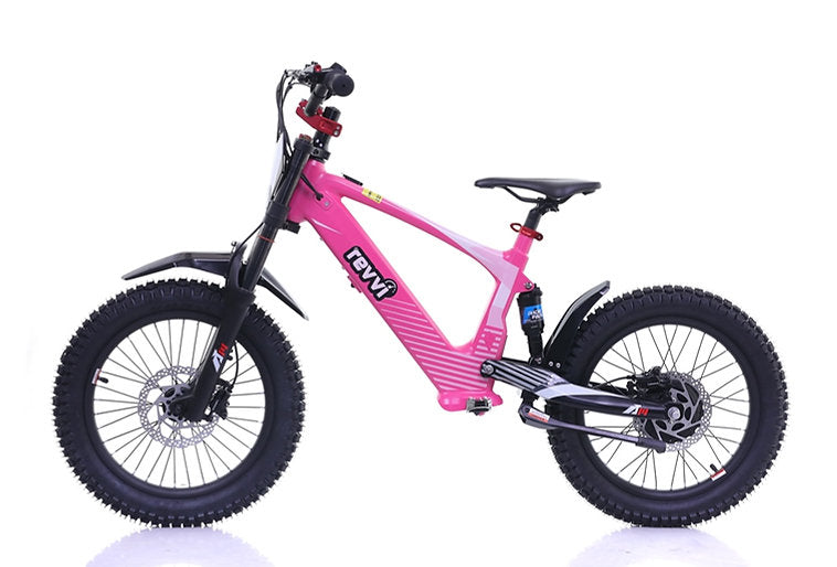 Revvi 18" kids Electric Motor Bike Pink