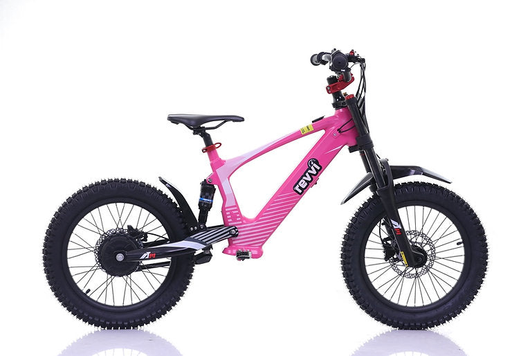 Revvi 18" kids Electric Motor Bike Pink