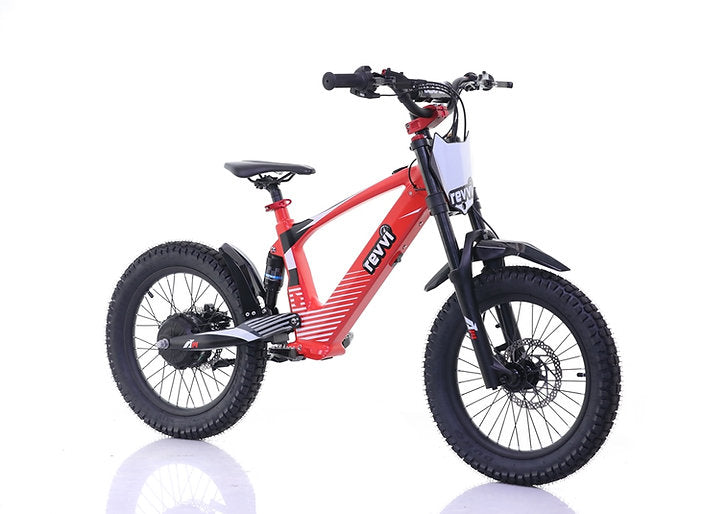 Revvi 18" kids Electric Motor Bike Red