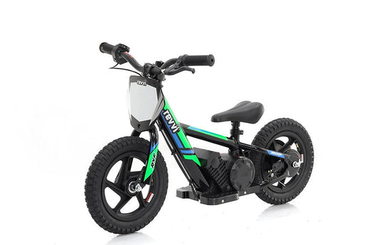 Revvi 12" Kids Electric Balance Bike Green