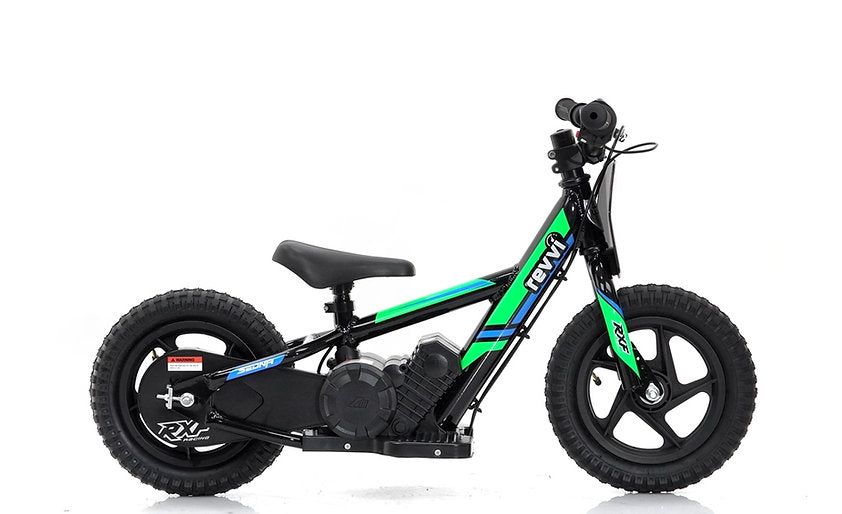 Revvi 12" Kids Electric Balance Bike Green