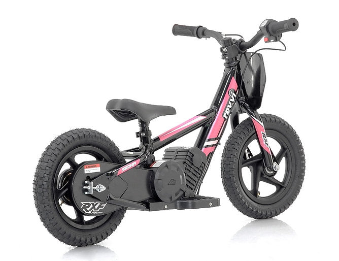 Revvi 12" Kids Electric Balance Bike Pink