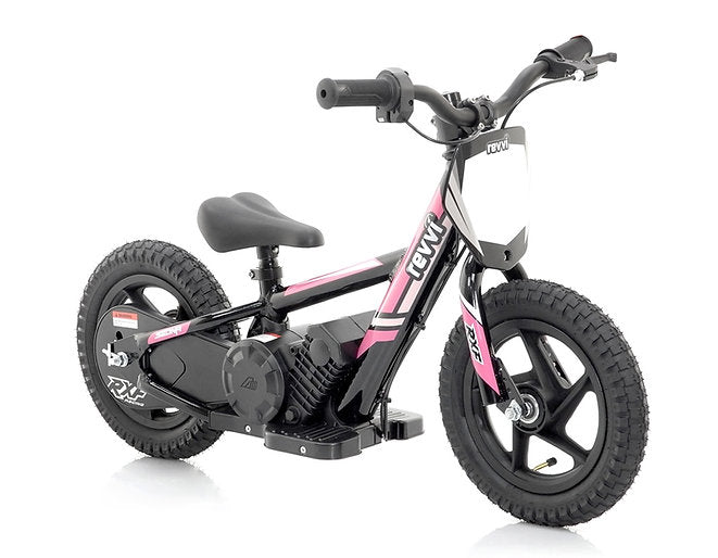 Revvi 12" Kids Electric Balance Bike Pink