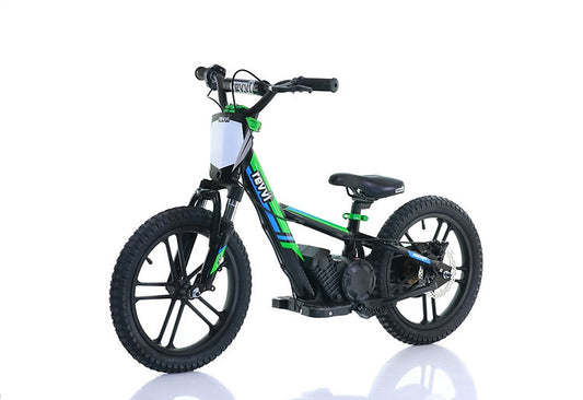 Revvi 16" Plus Electric Balance Bike Green