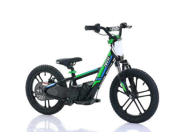 Revvi 16" Plus Electric Balance Bike Green