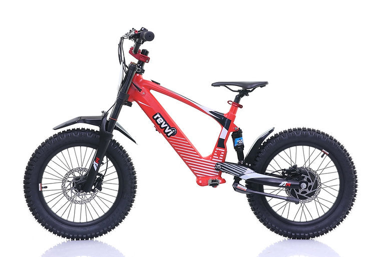 Revvi 18" kids Electric Motor Bike Red
