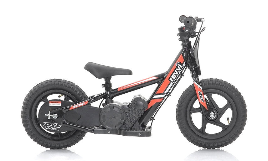 Revvi 12" Kids Electric Balance Bike Red