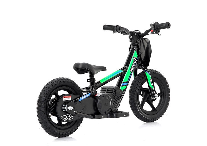 Revvi 12" Kids Electric Balance Bike Green